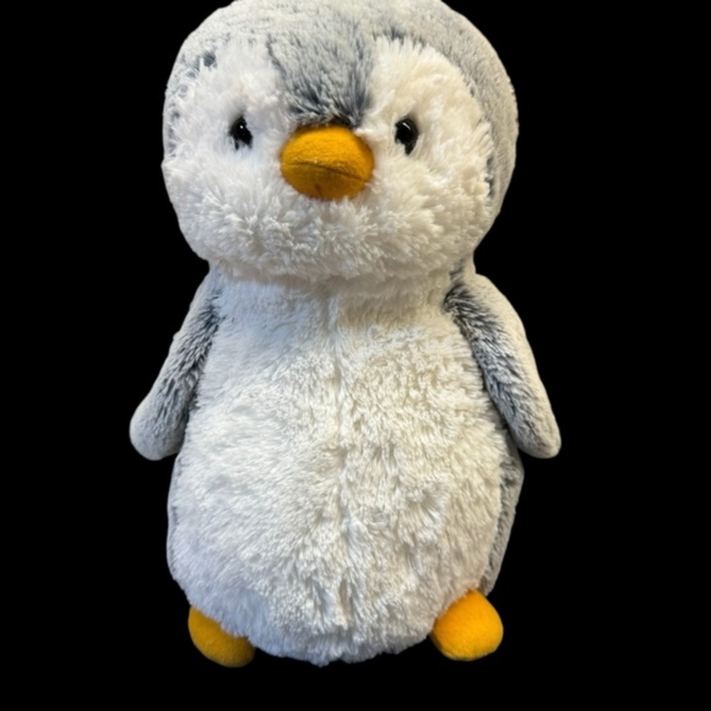 Destination Nation Penguin Plush Gray White Stuffed Animal‎ Aurora Cute Soft EUC